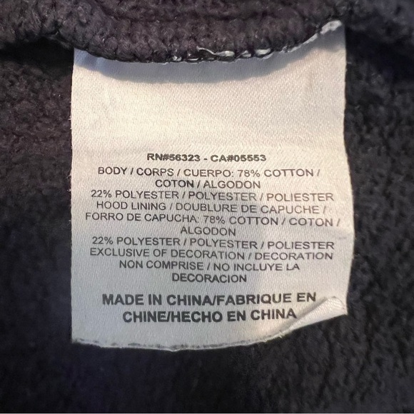 Nike Fuzzy Swoosh Hoodie Men’s XL Navy Blue Pullover Sweatshirt **STAINS - Picture 4 of 7